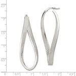 Load image into Gallery viewer, Sterling Silver Twisted Hoop Earrings Brushed Satin Finish 51mm x 17mm