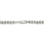 Load image into Gallery viewer, Sterling Silver 5mm Beaded Necklace Pendant Chain