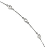 Lade das Bild in den Galerie-Viewer, Sterling Silver with CZ Cubic Zirconia Adjustable Anklet