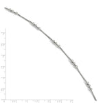 Załaduj obraz do przeglądarki galerii, Sterling Silver Beaded Anklet 9 inches with Extender