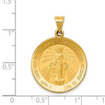 Ladda upp bild till gallerivisning, 14k Yellow Gold Blessed Virgin Mary Miraculous Round Pendant Charm