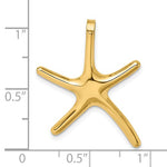 画像をギャラリービューアに読み込む, 14k Yellow Gold Starfish Chain Slide Pendant Charm