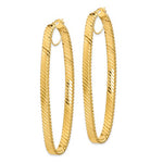 Afbeelding in Gallery-weergave laden, 14k Yellow Gold 67mm x 25mm x 5mm Oval Cascade Hoop Earrings