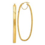 Afbeelding in Gallery-weergave laden, 14k Yellow Gold 67mm x 25mm x 5mm Oval Cascade Hoop Earrings