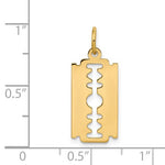 Загрузить изображение в средство просмотра галереи, 14k Yellow Gold Razor Blade Pendant Charm
