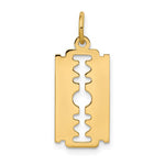 Загрузить изображение в средство просмотра галереи, 14k Yellow Gold Razor Blade Pendant Charm