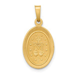 Załaduj obraz do przeglądarki galerii, 14k Yellow Gold Blessed Virgin Mary Miraculous Medal Oval Small Pendant Charm