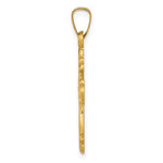 Φόρτωση εικόνας στο εργαλείο προβολής Συλλογής, 14k Yellow Gold Fleur De Lis Cross Pendant Charm