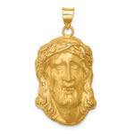 Załaduj obraz do przeglądarki galerii, 14k Yellow Gold Jesus Christ Face Head Pendant Charm