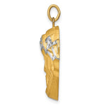Lade das Bild in den Galerie-Viewer, 14k Yellow Gold Rhodium Jesus Christ Face Head Pendant Charm