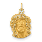 Załaduj obraz do przeglądarki galerii, 14k Yellow Gold Jesus Christ Face Head Small Pendant Charm