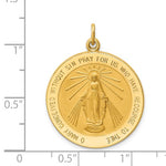 Carica l'immagine nel visualizzatore di Gallery, 14k Yellow Gold Blessed Virgin Mary Miraculous Round Pendant Charm