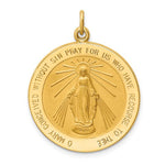 Carica l'immagine nel visualizzatore di Gallery, 14k Yellow Gold Blessed Virgin Mary Miraculous Round Pendant Charm
