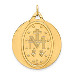 Kép betöltése a galériamegjelenítőbe: 14k Yellow Gold Blessed Virgin Mary Miraculous Round Pendant Charm