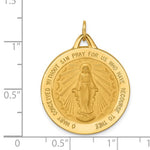 Kép betöltése a galériamegjelenítőbe: 14k Yellow Gold Blessed Virgin Mary Miraculous Round Pendant Charm