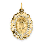 Załaduj obraz do przeglądarki galerii, 14k Yellow Gold Blessed Virgin Mary Miraculous Medal Oval Pendant Charm
