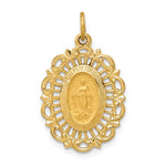 Załaduj obraz do przeglądarki galerii, 14k Yellow Gold Blessed Virgin Mary Miraculous Medal Oval Pendant Charm