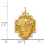 Lade das Bild in den Galerie-Viewer, 14k Yellow Gold Jesus Face Head Hollow Pendant Charm