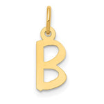 Załaduj obraz do przeglądarki galerii, 14K Yellow Gold Uppercase Initial Letter B Block Alphabet Small Pendant Charm