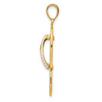 이미지를 갤러리 뷰어에 로드 , 14k Yellow Gold Enamel Flip Flop Slipper Sandal Turtles Pendant Charm