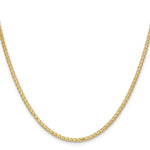 Indlæs billede til gallerivisning 14K Yellow Gold 2.4mm Flat Wheat Spiga Bracelet Anklet Choker Necklace Pendant Chain
