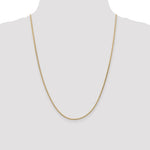 Lataa kuva Galleria-katseluun, 14K Yellow Gold 1.9mm Flat Wheat Spiga Bracelet Anklet Choker Necklace Pendant Chain
