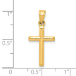 Indlæs billede til gallerivisning 10K Yellow Gold Polished Solid Cross Pendant
