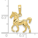 Lade das Bild in den Galerie-Viewer, 10K Yellow Gold Standing Horse Pendant Charm
