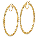 Carica l&#39;immagine nel visualizzatore di Gallery, 10K Yellow Gold 70mm x 2.95mm Rope Round Hoop Earrings
