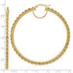 Загрузить изображение в средство просмотра галереи, 10K Yellow Gold 70mm x 2.95mm Rope Round Hoop Earrings
