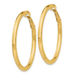 Load image into Gallery viewer, 10K Yellow Gold Classic Hoop Omega Back Round Hoop Earrings 41mm x 3mm
