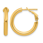 Load image into Gallery viewer, 10K Yellow Gold Classic Hoop Omega Back Round Hoop Earrings 22mm x 3mm
