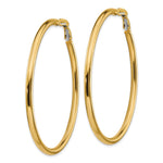 Load image into Gallery viewer, 10K Yellow Gold Classic Hoop Omega Back Round Hoop Earrings 57mm x 3mm
