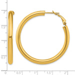 Load image into Gallery viewer, 10K Yellow Gold Classic Hoop Omega Back Round Hoop Earrings 44.5mm x 4mm
