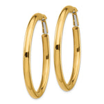 Load image into Gallery viewer, 10K Yellow Gold Classic Hoop Omega Back Round Hoop Earrings 50mm x 4mm
