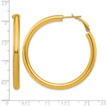 Load image into Gallery viewer, 10K Yellow Gold Classic Hoop Omega Back Round Hoop Earrings 50mm x 4mm
