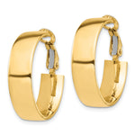 Load image into Gallery viewer, 10K Yellow Gold Square-Tube Hoop Omega Back Round Hoop Earrings 24.5mm x 7mm
