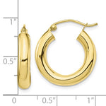 画像をギャラリービューアに読み込む, 10K Yellow Gold Classic Round Hoop Earrings 20mmx4mm

