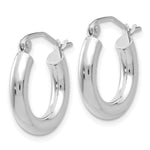 Lade das Bild in den Galerie-Viewer, 10K White Gold 17mm x 3mm Classic Round Hoop Earrings
