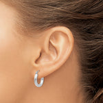 Lade das Bild in den Galerie-Viewer, 10K White Gold 17mm x 3mm Classic Round Hoop Earrings
