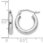 Lade das Bild in den Galerie-Viewer, 10K White Gold 17mm x 3mm Classic Round Hoop Earrings

