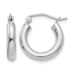 Lade das Bild in den Galerie-Viewer, 10K White Gold 17mm x 3mm Classic Round Hoop Earrings

