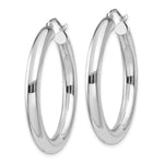 Load image into Gallery viewer, 10K White Gold 35mm x 4mm Classic Round Hoop Earrings
