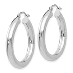 画像をギャラリービューアに読み込む, 10K White Gold 30mm x 4mm Classic Round Hoop Earrings

