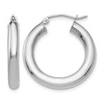 Afbeelding in Gallery-weergave laden, 10K White Gold 25mm x 4mm Classic Round Hoop Earrings
