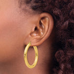 Φόρτωση εικόνας στο εργαλείο προβολής Συλλογής, 10k Yellow Gold 40mm x 5mm Classic Round Hoop Earrings
