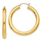 Indlæs billede til gallerivisning 10k Yellow Gold 40mm x 5mm Classic Round Hoop Earrings
