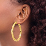 Indlæs billede til gallerivisning 10k Yellow Gold 50mm x 5mm Classic Round Hoop Earrings
