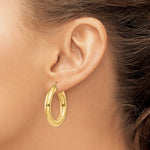 Lataa kuva Galleria-katseluun, 10k Yellow Gold 30mm x 5mm Classic Round Hoop Earrings

