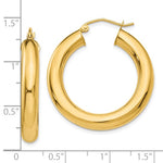 Lataa kuva Galleria-katseluun, 10k Yellow Gold 30mm x 5mm Classic Round Hoop Earrings
